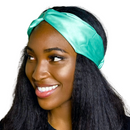 MINT Wide Satin Elasticated Back Headband