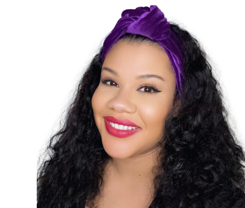 PURPLE Luxurious Velvet Knotted Headband