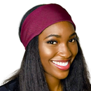 WINE 4" Wide Satin-lined Elasticated Back Headband