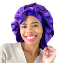 BOW Satin Sleep Bonnet PURPLE