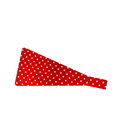 RED POLKA 4" Wide Satin-lined Elasticated Back Headband