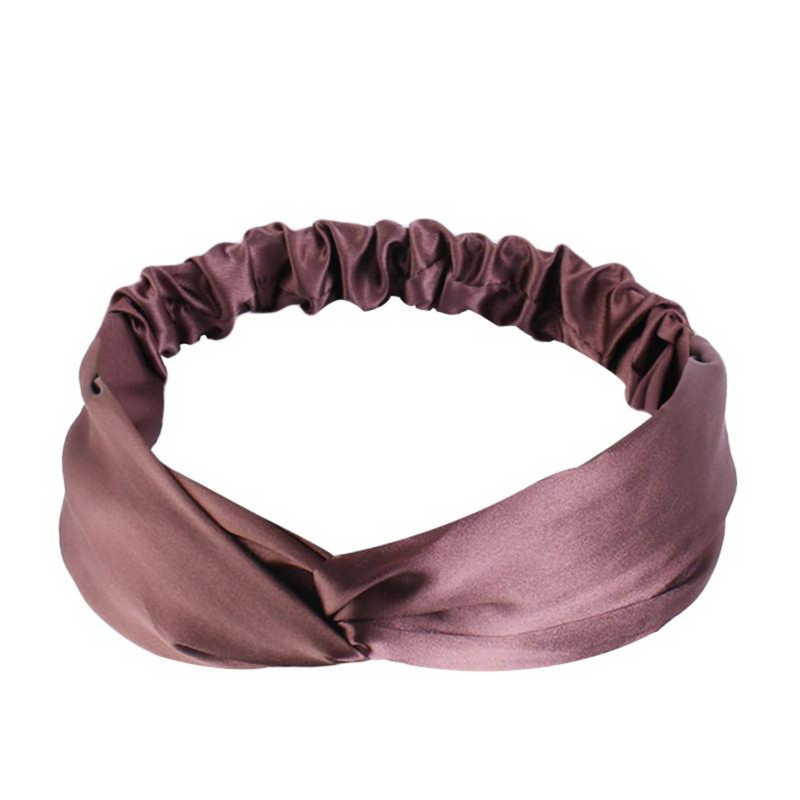 ESPRESSO Satin Elastic Back Headband
