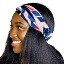 FLAMINGO Wide Satin Elasticated Back Headband
