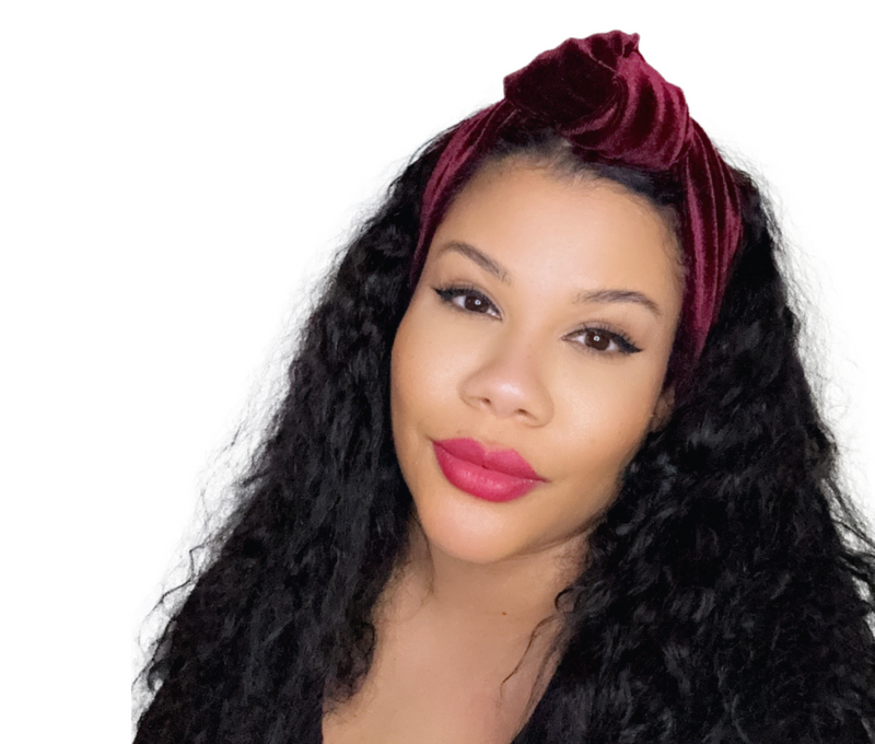 BURGUNDY Luxurious Velvet Knotted Headband