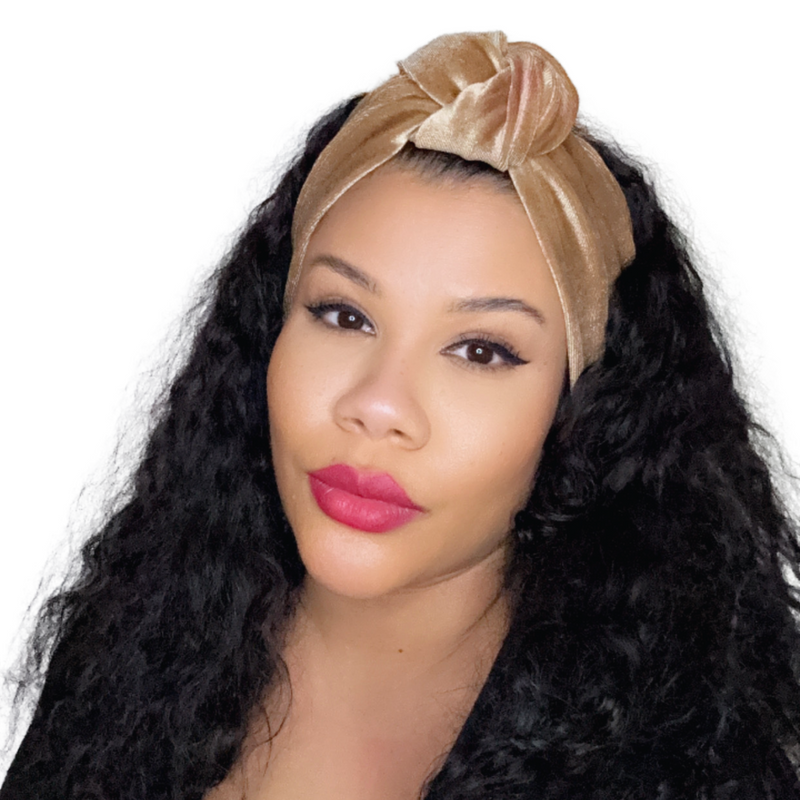 TAUPE Luxurious Velvet Knotted Headband