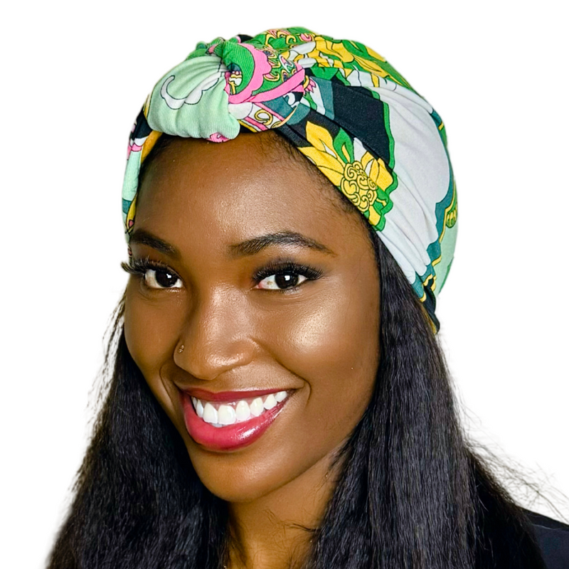 SPRING Satin-Lined Pre-tied Headwrap