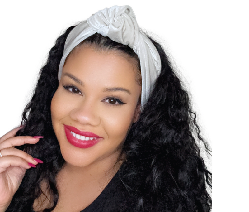 SILVER Luxurious Velvet Knotted Headband