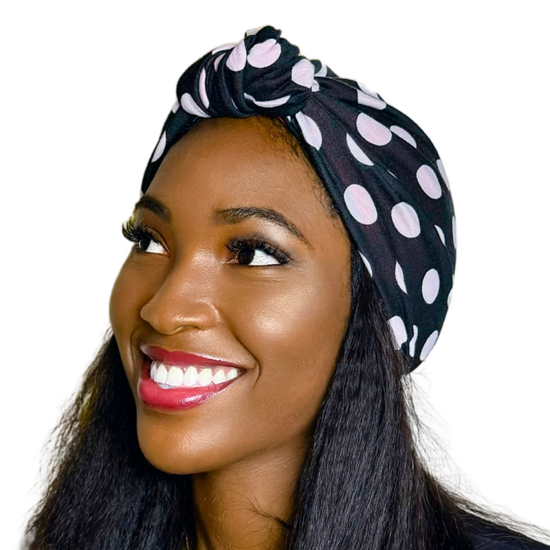 POLKA Satin-Lined Pre-tied Headwrap