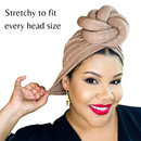 MOCHA Statement Satin-Lined Pre-Tied Wrap