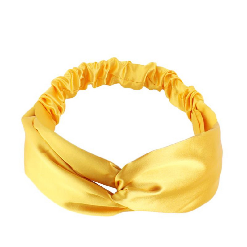 SUNFLOWER Satin Elastic Back Headband