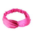 RASPBERRY Satin Elastic Back Headband