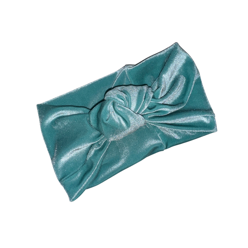 TURQUOISE Luxurious Velvet Knotted Headband