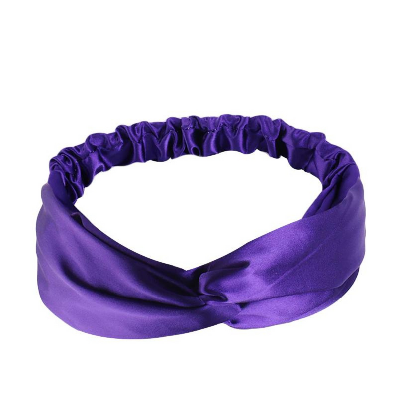 AMETHYST Satin Elastic Back Headband