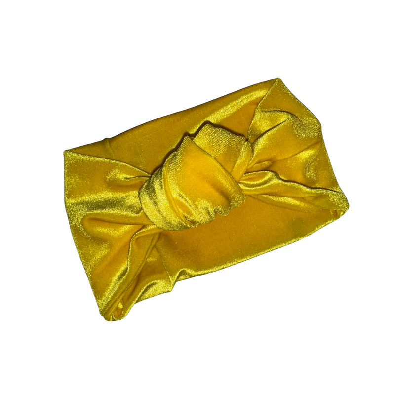 CANARY YELLOW Luxurious Velvet Knotted Headband