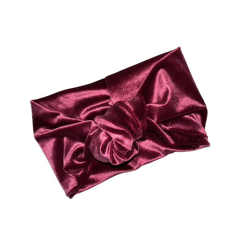 ROSE PINK Luxurious Velvet Knotted Headband