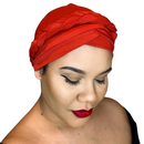 LIPSTICK RED Braid Turban Pre-tied Headwrap