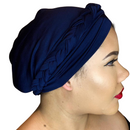 NAVY BLUE Braid Turban Pre-tied Headwrap