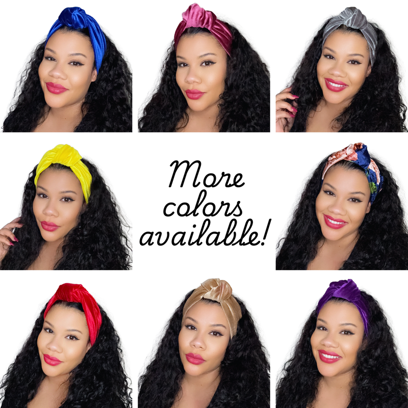 PURPLE Luxurious Velvet Knotted Headband