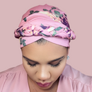 DUSTY PINK Braid Turban Satin-Lined Pre-tied Headwrap