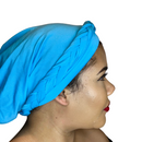 SEA BLUE Braid Turban Pre-tied Headwrap