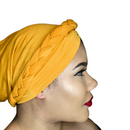 MUSTARD Braid Turban Pre-tied Headwrap