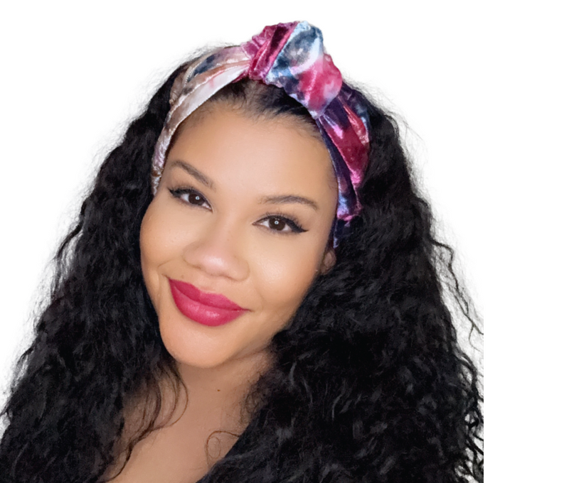 TIE DYE Luxurious Velvet Knotted Headband