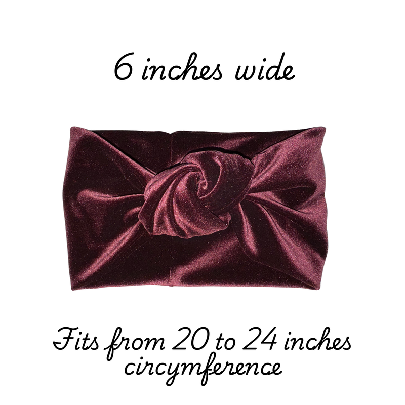 PURPLE Luxurious Velvet Knotted Headband