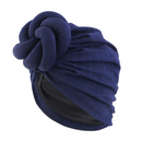 NAVY BLUE Statement Satin-Lined Pre-Tied Wrap