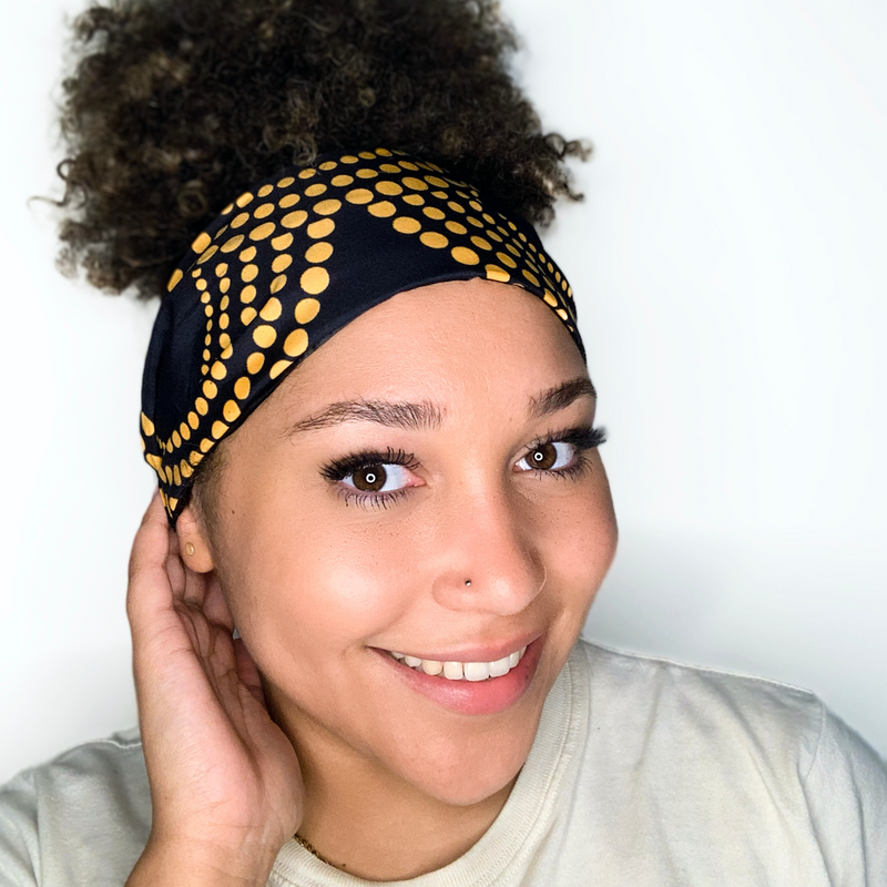 DHALIA 4" Wide Satin-lined Elasticated Back Headband