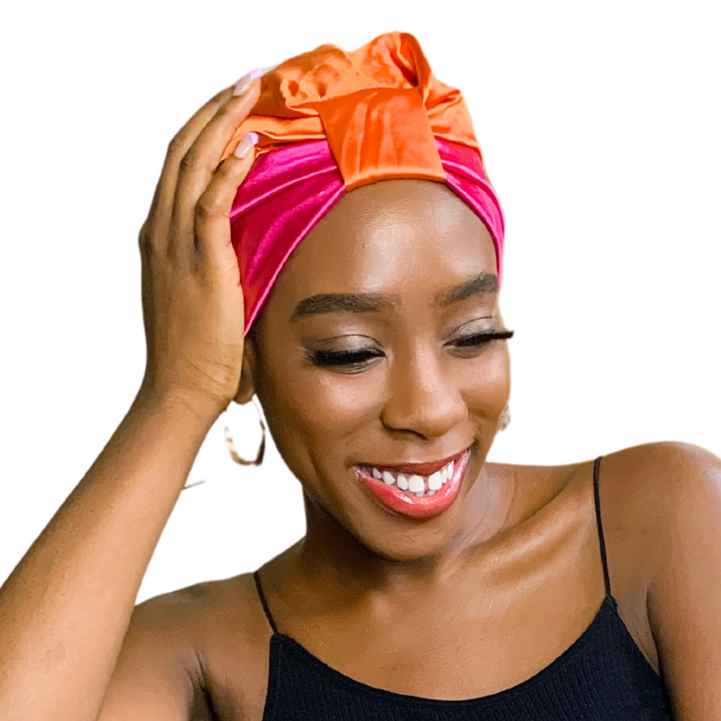 Satin Sleep Turban SUNSET
