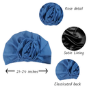 DENIM Rose Satin-Lined Pre-tied Headwrap