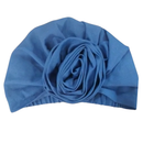 DENIM Rose Satin-Lined Pre-tied Headwrap