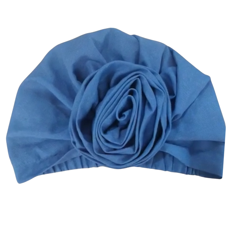 DENIM Rose Satin-Lined Pre-tied Headwrap
