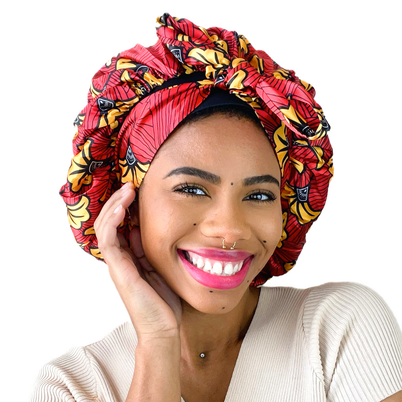 BOW Satin Sleep Bonnet FANFAIR