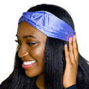 LAVENDER Wide Satin Elasticated Back Headband