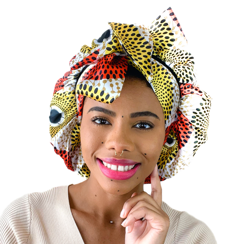 BOW Satin Sleep Bonnet PEACOCK