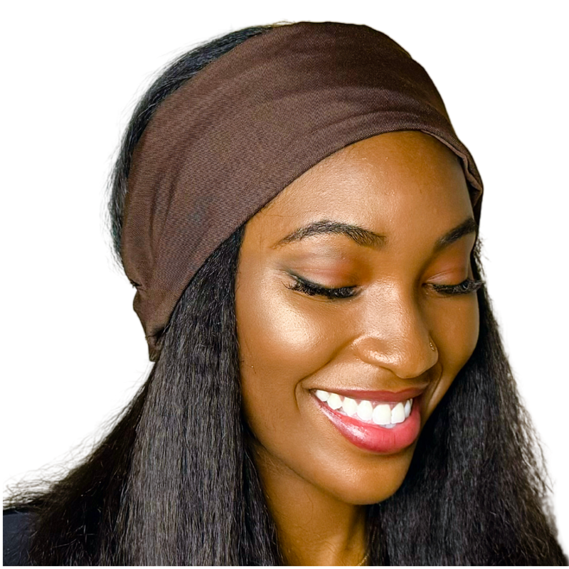 COCOA 4" Wide Satin-lined Elasticated Back Headband
