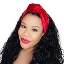 CHERRY RED Luxurious Velvet Knotted Headband