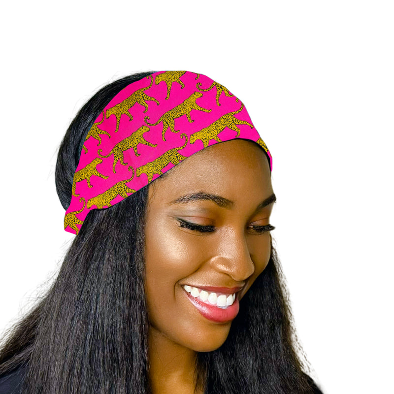 JAGUAR 4" Wide Satin-lined Elasticated Back Headband