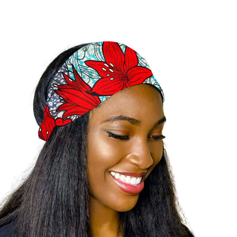 HIBISCUS 4" Wide Satin-lined Elasticated Back Headband