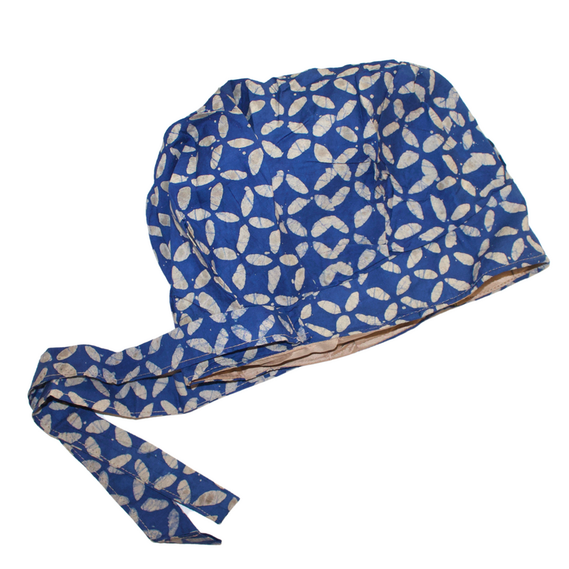 BLUE TRIBE Hand-Dyed Satin-lined Scrub Bonnet
