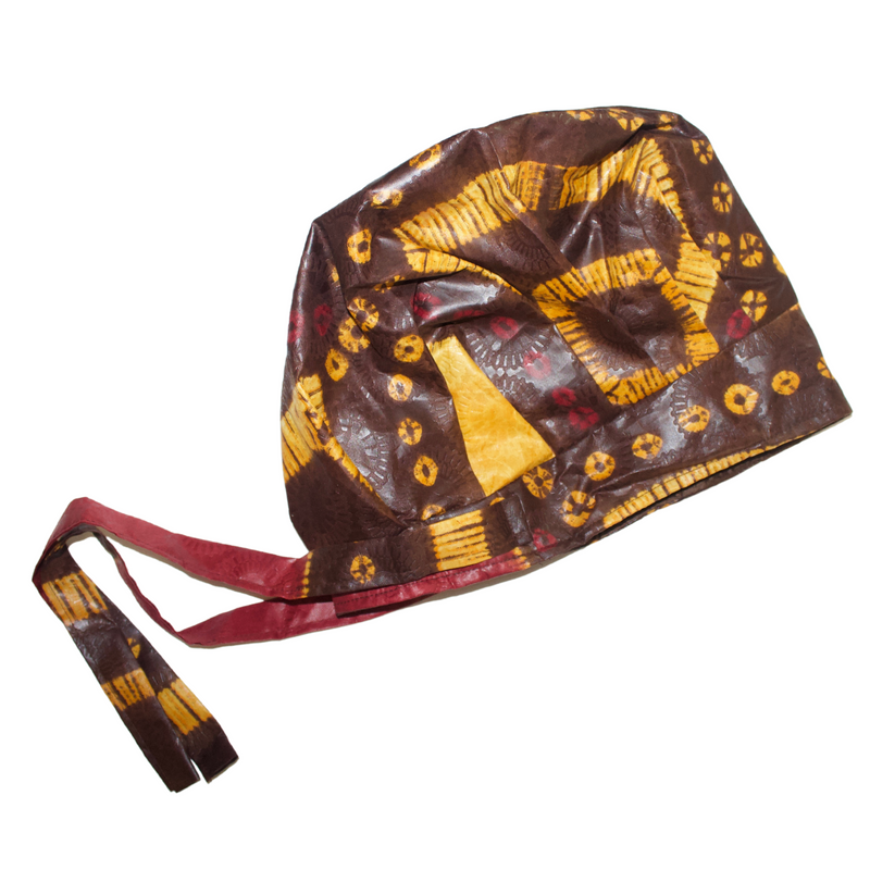 COWRIE KISSES Hand-Dyed Satin-Lined Scrub Bonnet