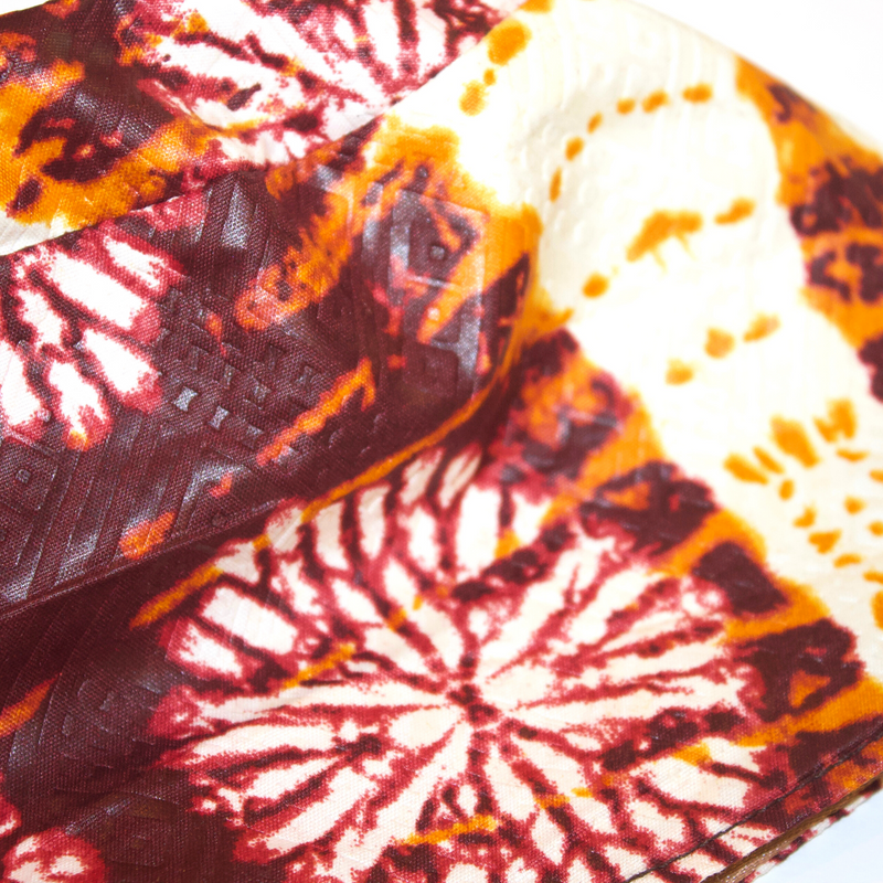 BURGUNDY & MUSTARD Hand-Dyed Satin-Lined Scrub Bonnet