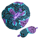 BLUE PURPLE Bonnet and Eye Mask Set