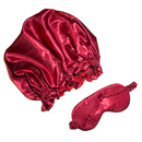 RED SWIRL Bonnet and Eye Mask Set