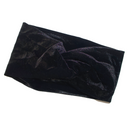 BLACK VELOUR - Wide Stretchy Headband