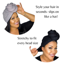 LIGHT BROWN Statement Pre-Tied Wrap