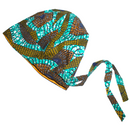 TEAL BROWN Satin-Lined Scrub Bonnet