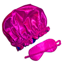 BLUE ZEBRA Bonnet and Eye Mask Set