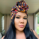 TERRACOTTA Rose Satin-Lined Pre-tied Headwrap